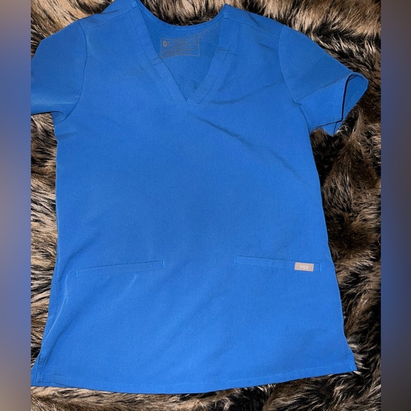 Figs Casma Scrub Top Royal Blue XS - Picture 4 of 4